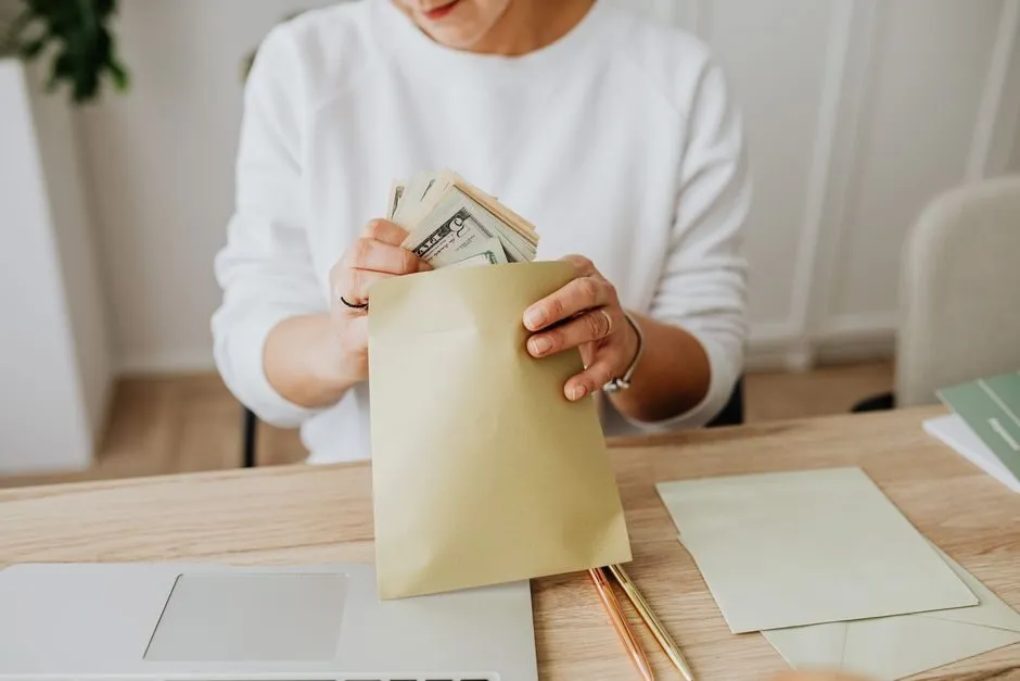 Các phong bì phân loại tiền mặt theo mục tiêu chi tiêu