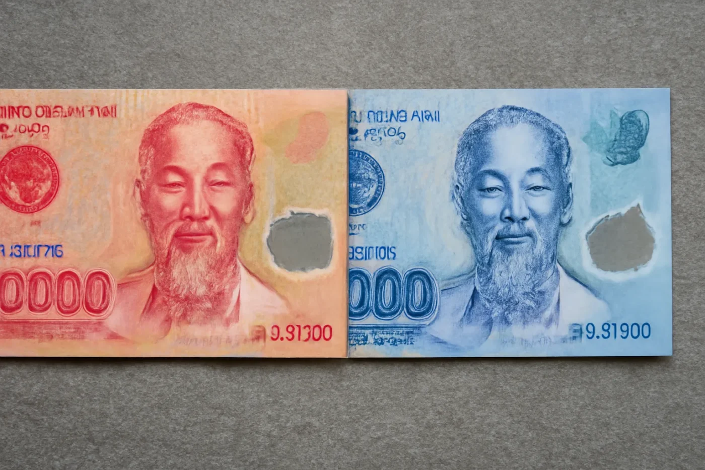 So sánh màu sắc tờ tiền 200k và tờ 20k